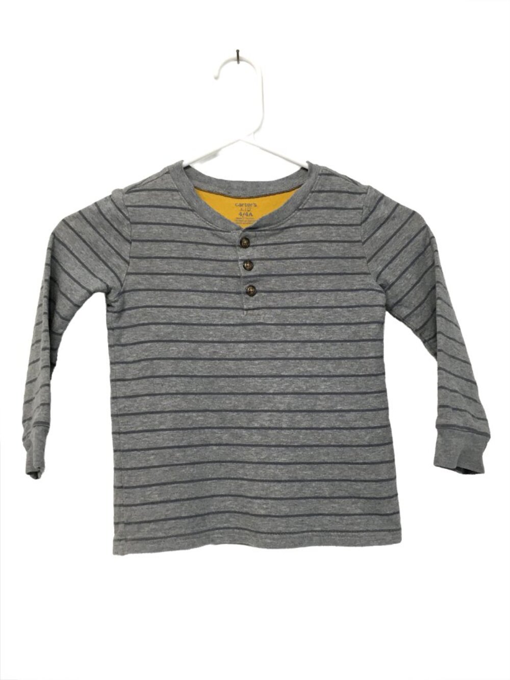 Carter's Boy's Long Sleeve Gray & Blue Striped T-Shirt Size 4T